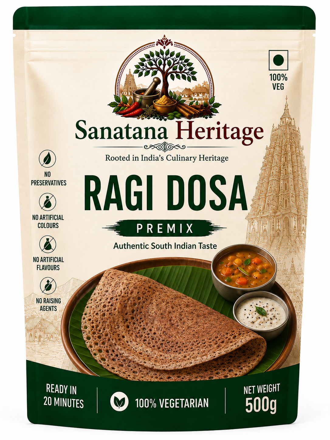Sanatana Heritage Ragi Dosa Premix pack